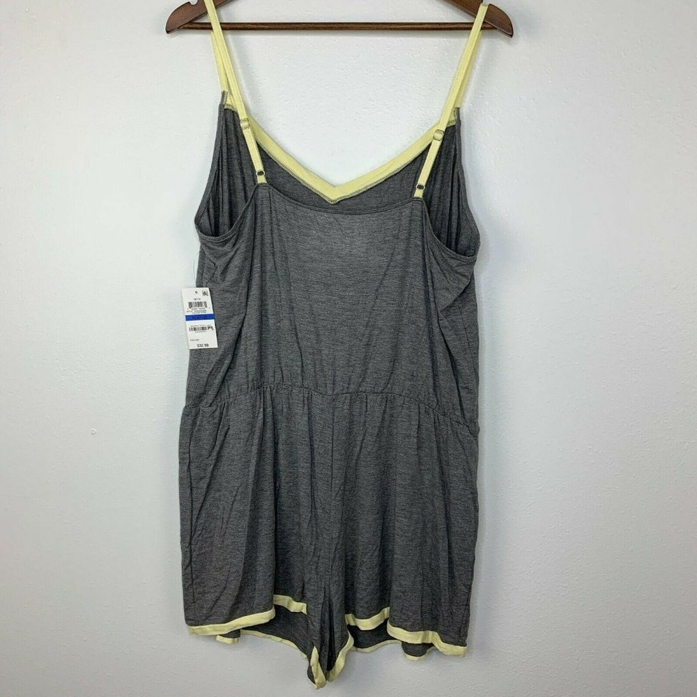 Alfani Ultra Soft Contrast-Trim Pajama Romper, Siz - Picture 5 of 8